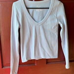 Ribbed long sleeve top